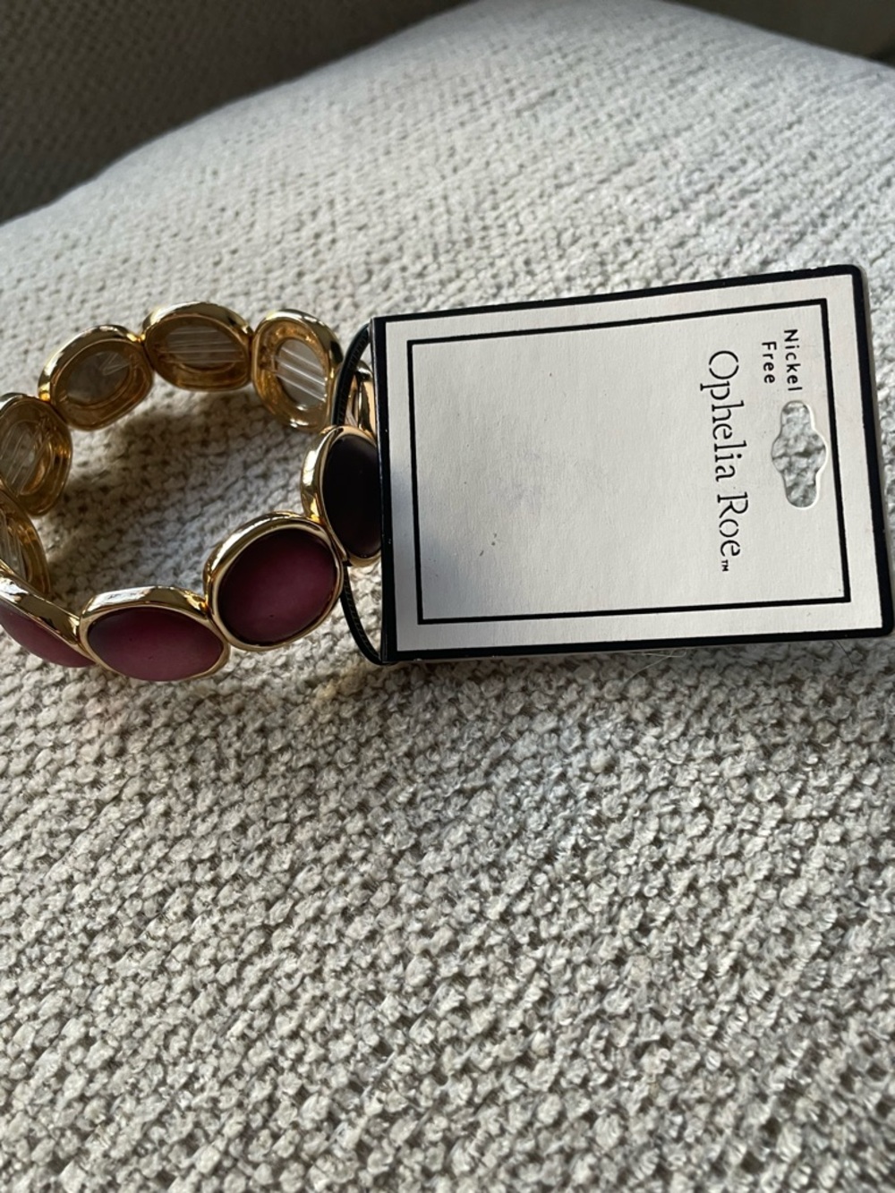 Ophelia Roe Gold Bracelet with Mauve Pink Accent Discs